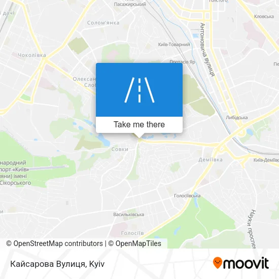 Карта Кайсарова Вулиця
