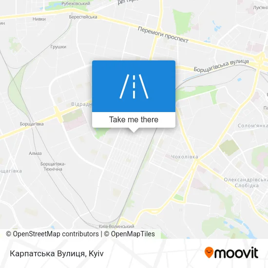 Карта Карпатська Вулиця