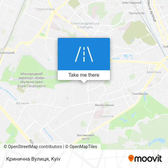 Карта Кринична Вулиця