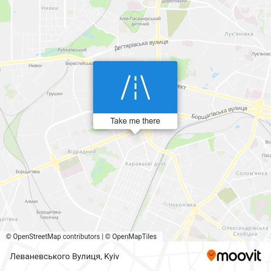 Карта Леваневського Вулиця