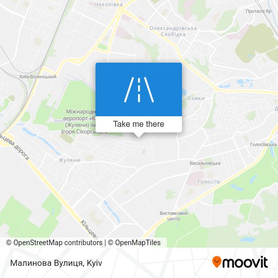 Малинова Вулиця map