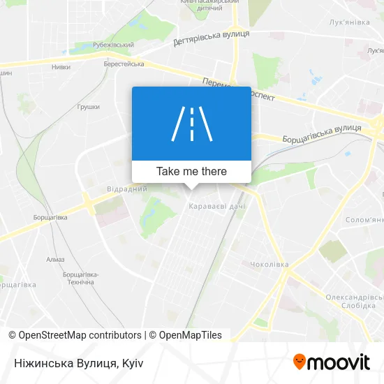 Карта Ніжинська Вулиця