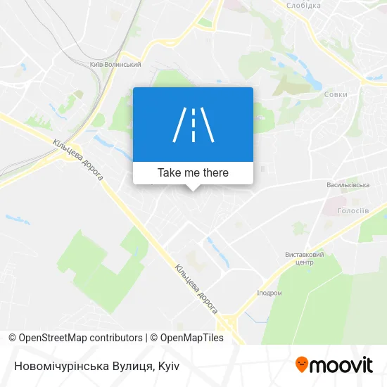 Карта Новомічурінська Вулиця