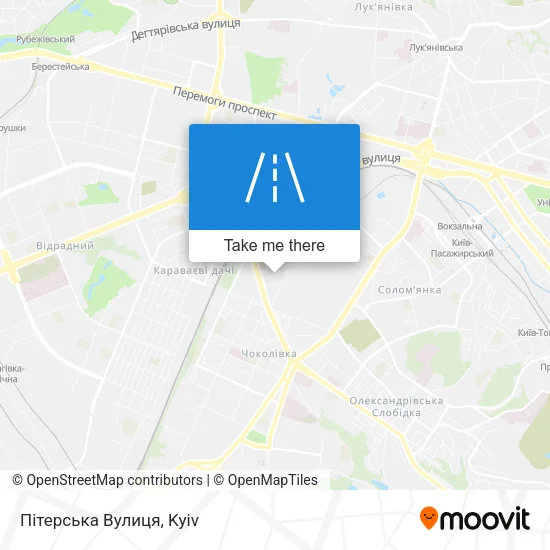Карта Пітерська Вулиця