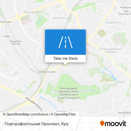 Повітрофлотський Проспект map