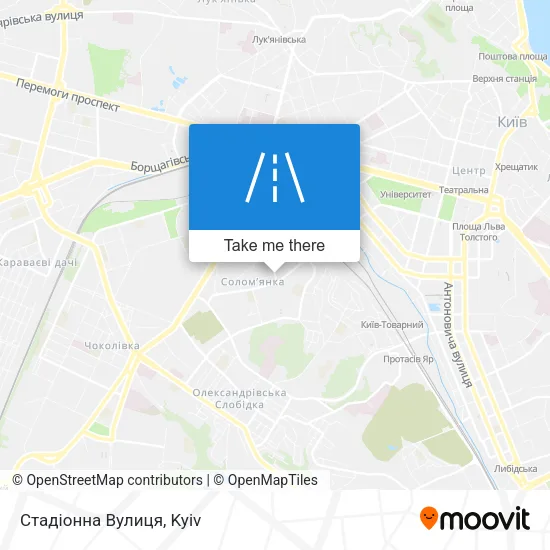 Карта Стадіонна Вулиця