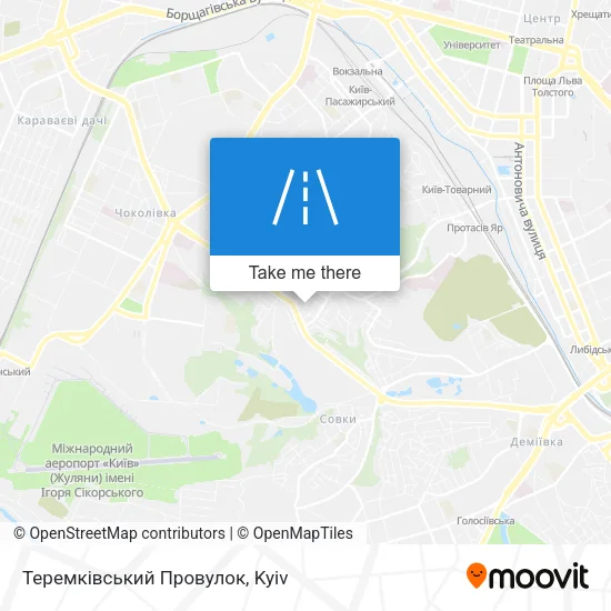 Карта Теремківський Провулок