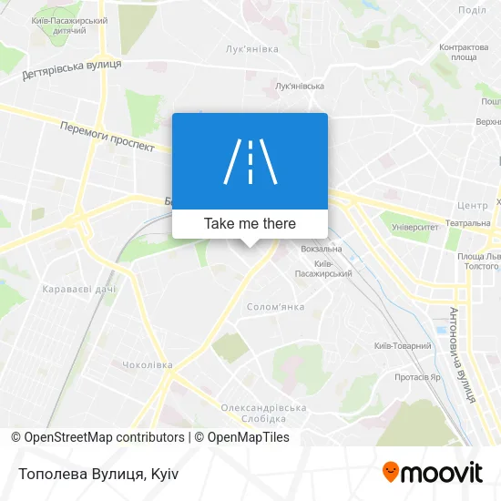 Карта Тополева Вулиця