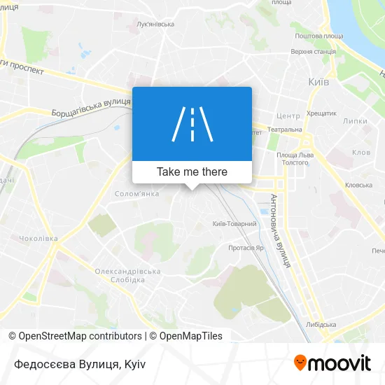 Карта Федосєєва Вулиця