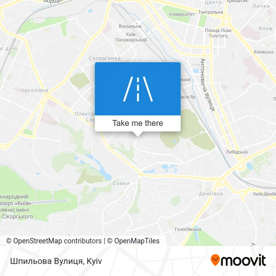 Карта Шпильова Вулиця