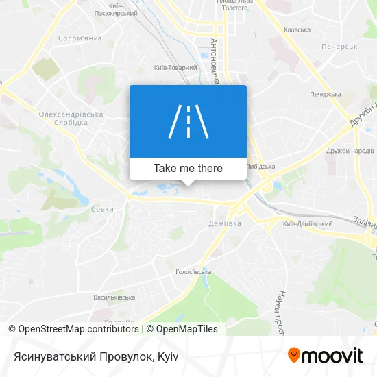 Карта Ясинуватський Провулок