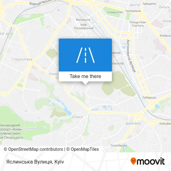 Карта Яслинська Вулиця
