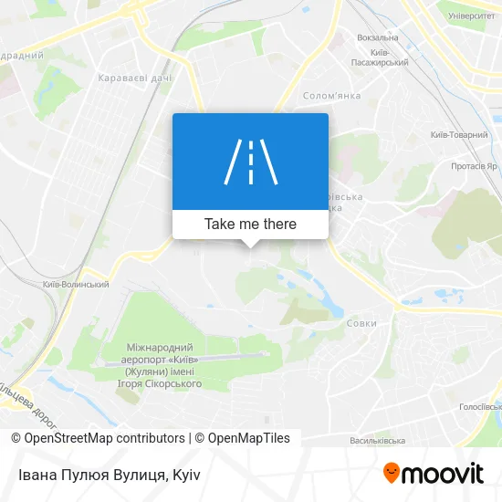 Карта Івана Пулюя Вулиця