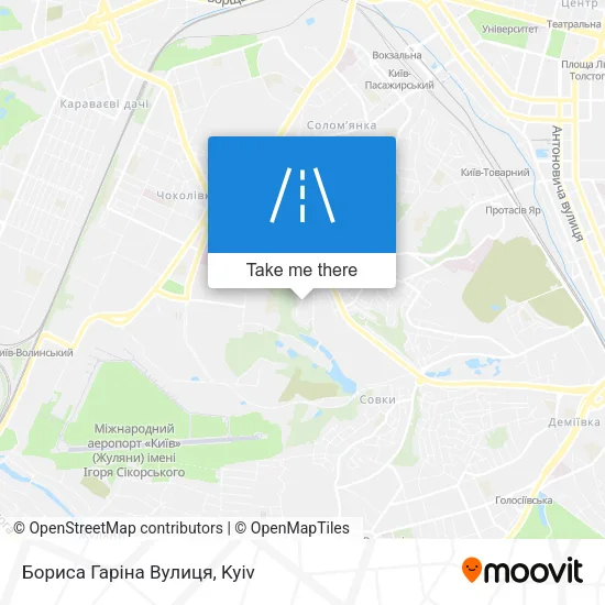 Карта Бориса Гаріна Вулиця