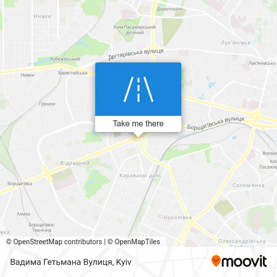 Карта Вадима Гетьмана Вулиця