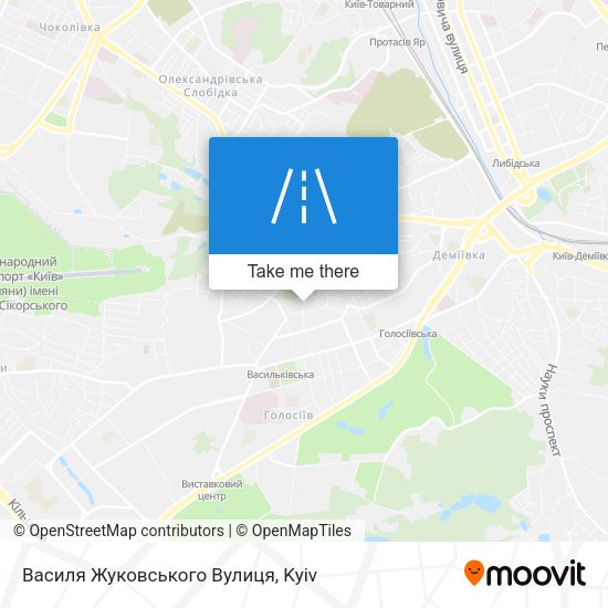 Карта Василя Жуковського Вулиця