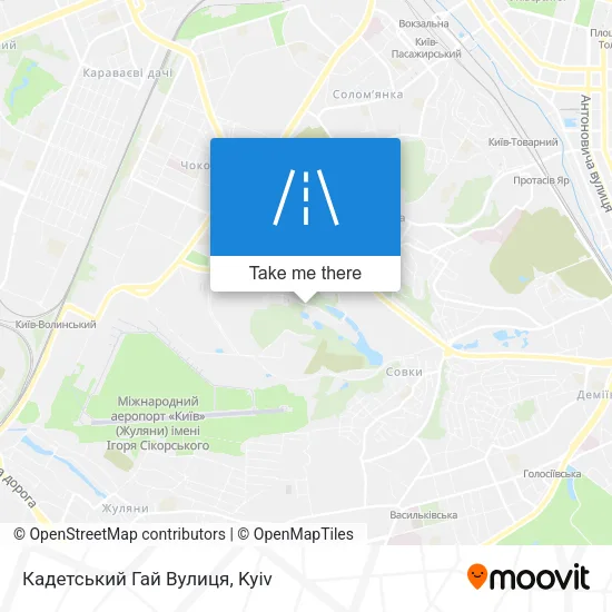 Карта Кадетський Гай Вулиця