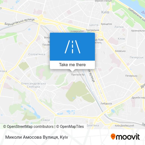 Миколи Амосова Вулиця map