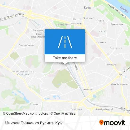 Карта Миколи Грінченка Вулиця