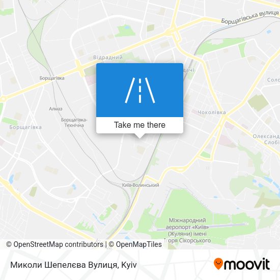 Миколи Шепелєва Вулиця map