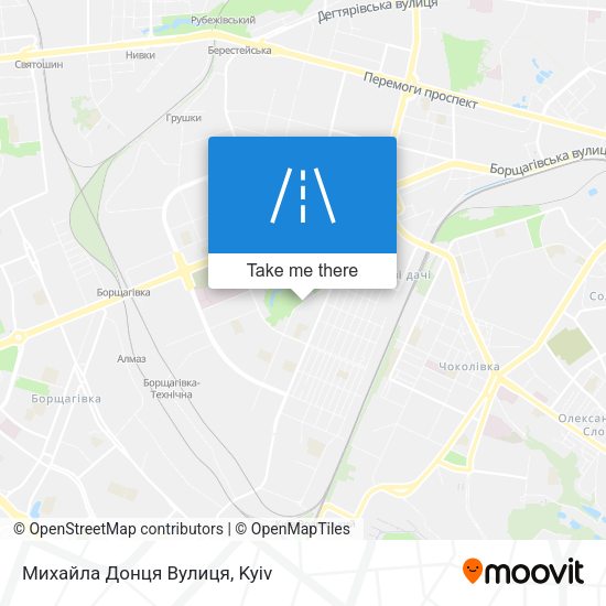 Михайла Донця Вулиця map