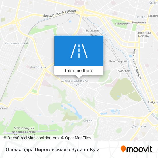 Карта Олександра Пироговського Вулиця