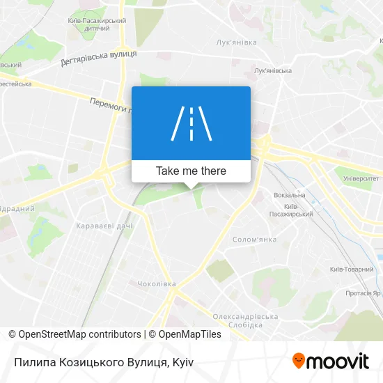 Карта Пилипа Козицького Вулиця