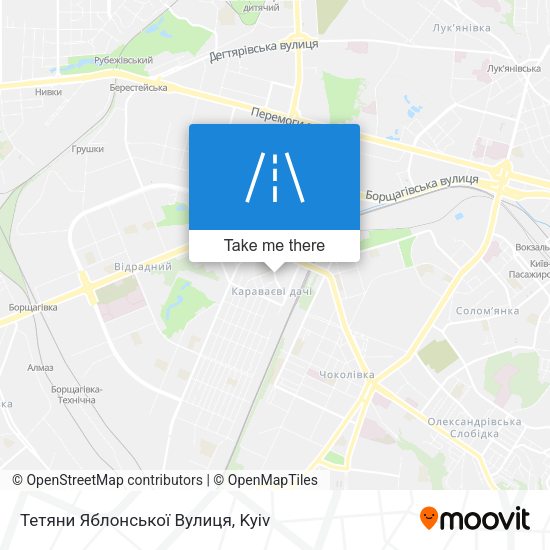 Тетяни Яблонської Вулиця map