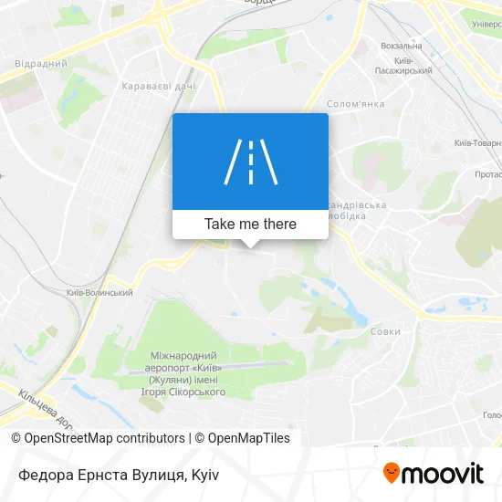 Карта Федора Ернста Вулиця