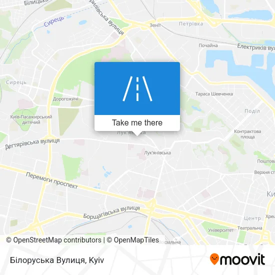 Карта Білоруська Вулиця