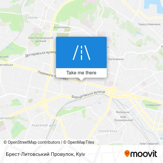 Карта Брест-Литовський Провулок