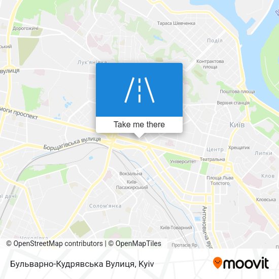 Бульварно-Кудрявська Вулиця map