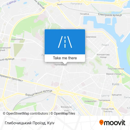 Карта Глибочицький Проїзд