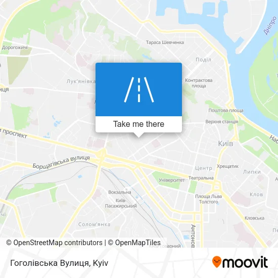 Карта Гоголівська Вулиця