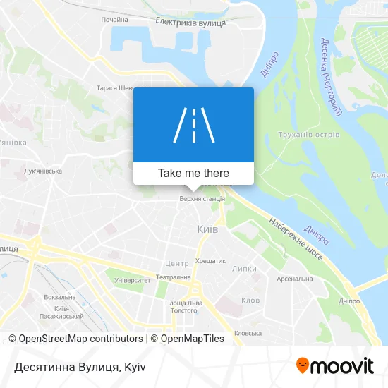 Карта Десятинна Вулиця