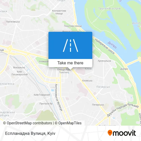 Карта Еспланадна Вулиця