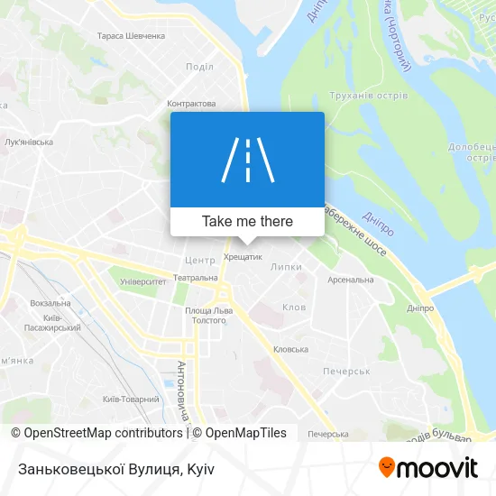 Карта Заньковецької Вулиця