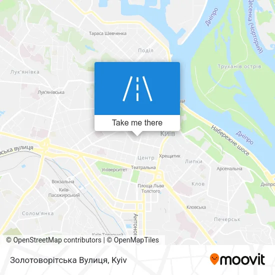 Карта Золотоворітська Вулиця
