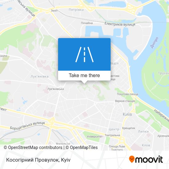 Косогірний Провулок map
