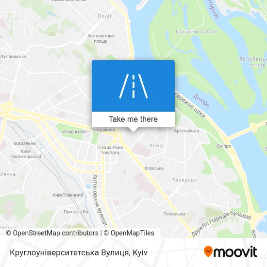 Карта Круглоуніверситетська Вулиця