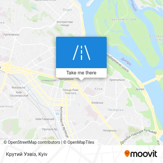 Карта Крутий Узвіз