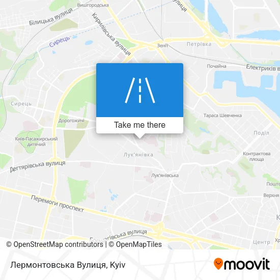Карта Лермонтовська Вулиця