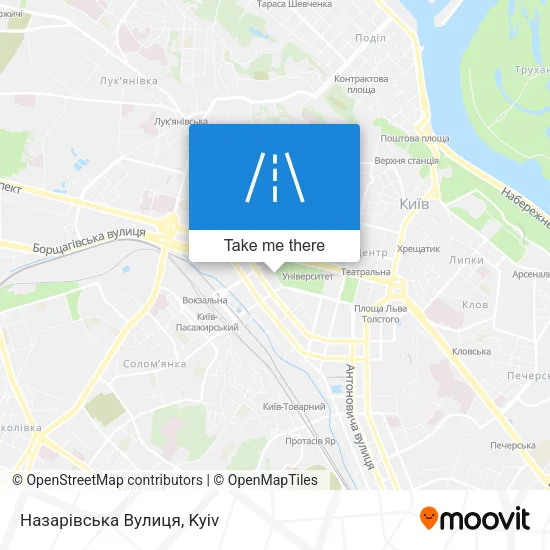 Карта Назарівська Вулиця