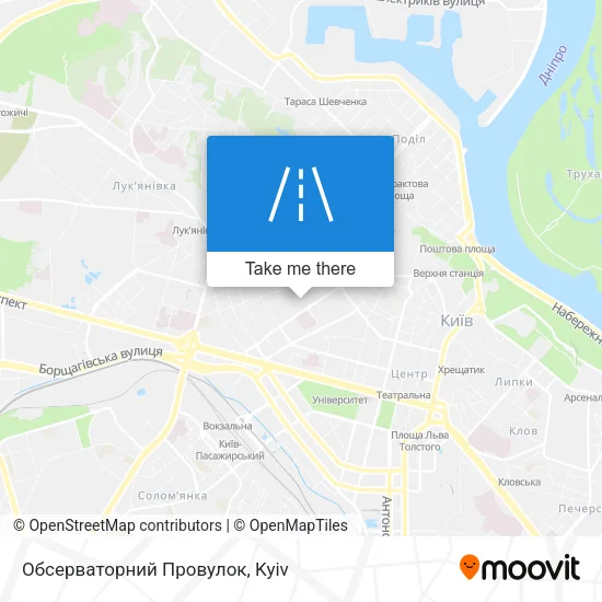 Карта Обсерваторний Провулок