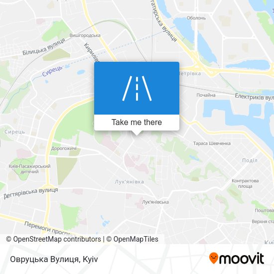 Овруцька Вулиця map
