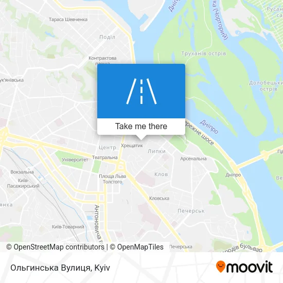 Карта Ольгинська Вулиця