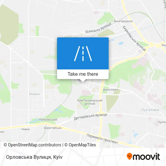 Карта Орловська Вулиця