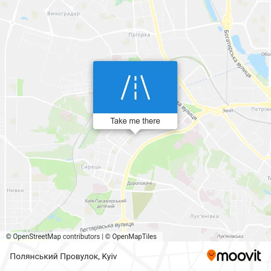 Карта Полянський Провулок
