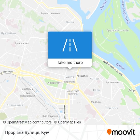 Прорізна Вулиця map