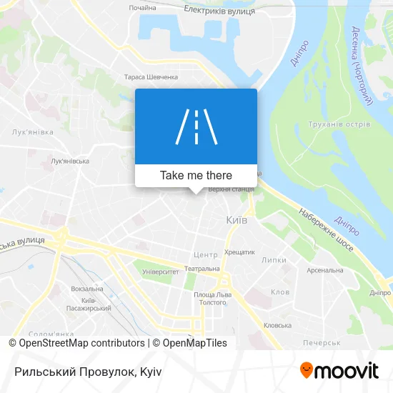 Карта Рильський Провулок